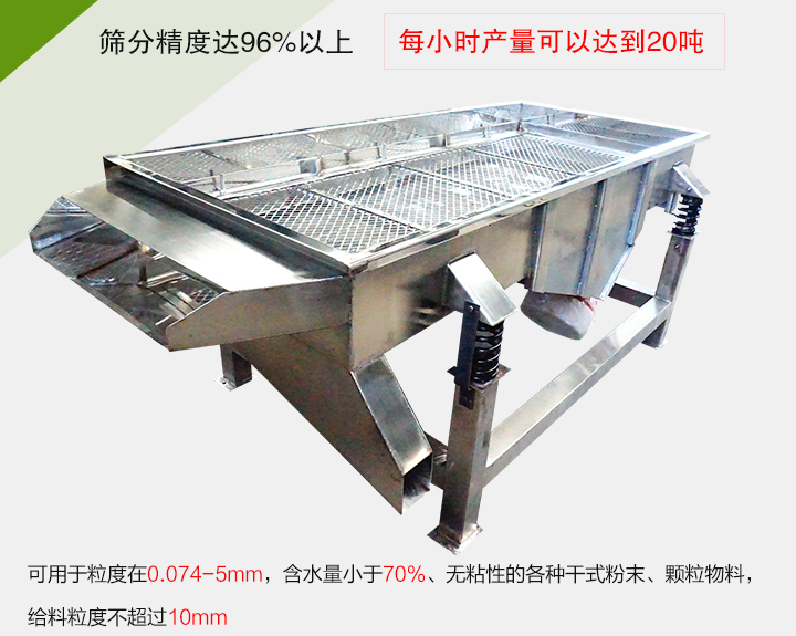 糧食篩分機(jī)各種干式粉末、顆粒物料，給料粒度不超過(guò)10mm